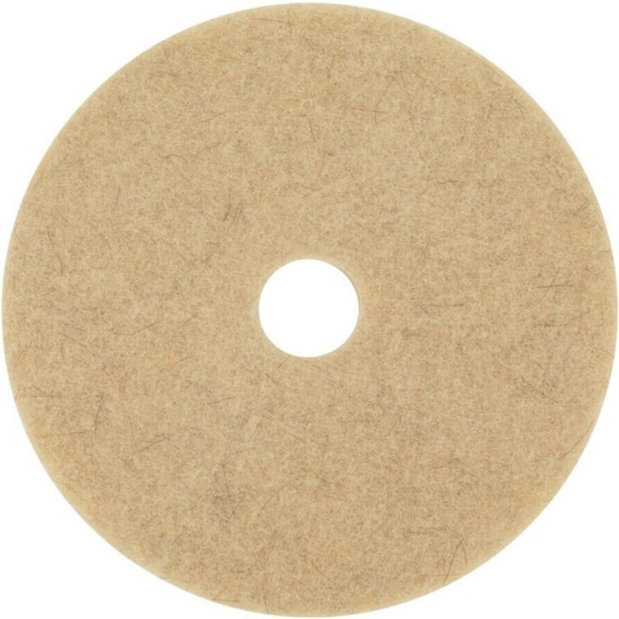 3M Natural Blend Tan Pad 3500 - Round27" Diameter x 1" Thickness - Floor, Burnishing - Hard, Linoleum, Sheet Vinyl, Vinyl Composition Tile (VCT), Marble, Terrazzo, Concrete Floor - 3000 rpm Maximum Speed Supported - Scratch Remover, Washable, Reusable...