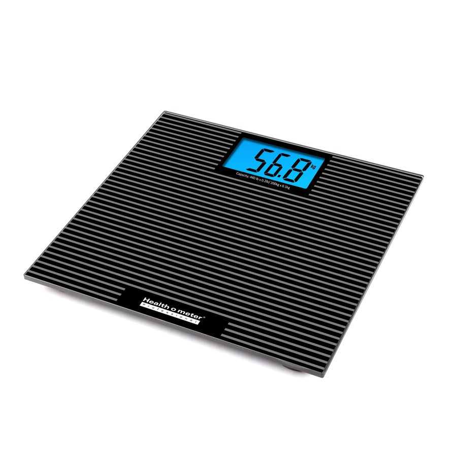 Health o Meter Digital Glass Scale - 440 lb / 180 kg Maximum Weight Capacity - Black - 1 Each