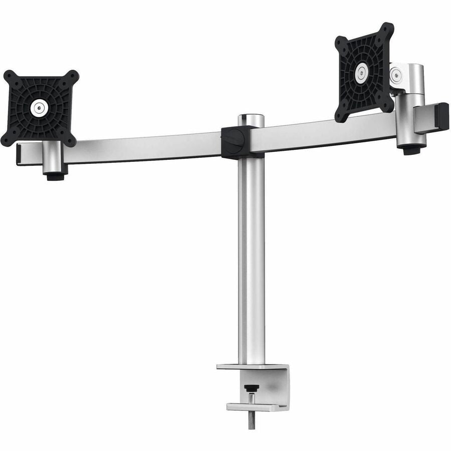 DURABLE Mounting Arm for Monitor - Silver - Height Adjustable - 2 Display(s) Supported - 27" Screen Support - 17.64 lb Load Capacity - 75 x 75, 100 x 100 - Aluminum, Plastic - 1 Each