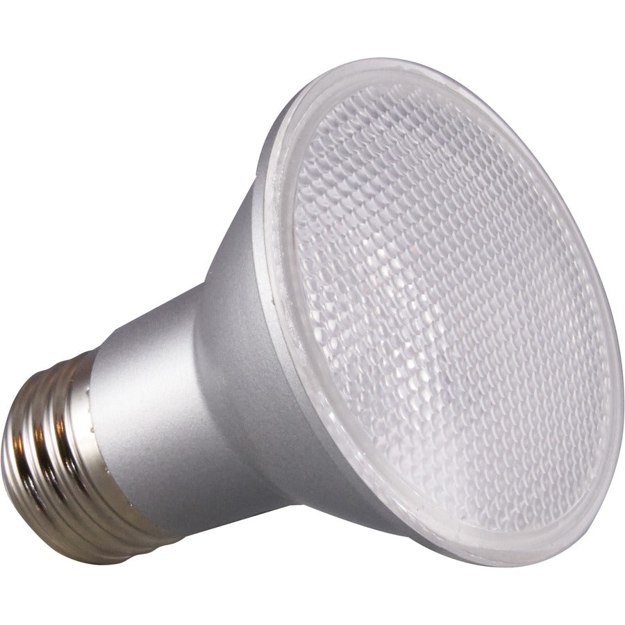 Satco 6.5W PAR 20/FL 3000K LED Bulb - 6.50 W - 50 W Incandescent Equivalent Wattage - 120 V AC - 520 lm - Parabolic Reflector - PAR20 Size - Clear - Warm White Light Color - E26 Base - 25000 Hour - 3000°, K Color Temperature - 90 CRI - 40°, Beam A..