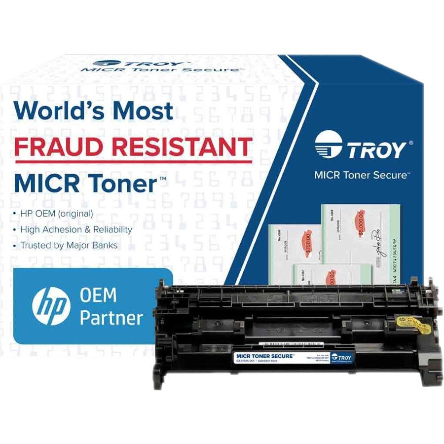 Troy Toner Secure Original MICR Standard Yield Laser Toner Cartridge CF258A - Black - 1 Each - 3000 Pages