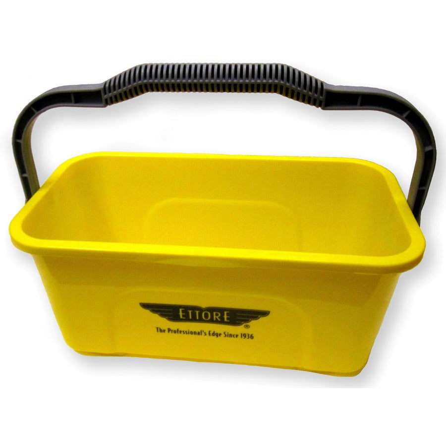 Ettore Super Compact Bucket - 3 gal - Heavy Duty, Sturdy Handle, Compact, Ergonomic Grip - 7.2" x 17.5" - Yellow - 1 Each