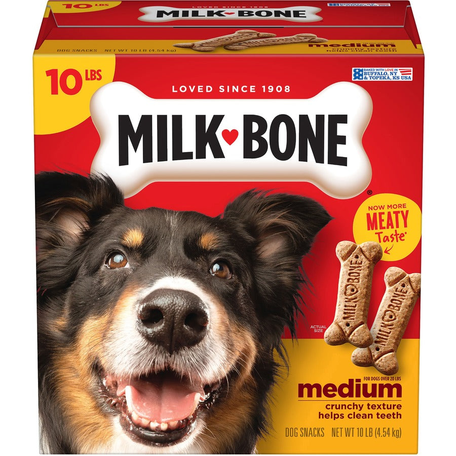 Milk-Bone Original Dog Treats - For Dog - Bone - Meat Flavor - 10 lb - 1 Box