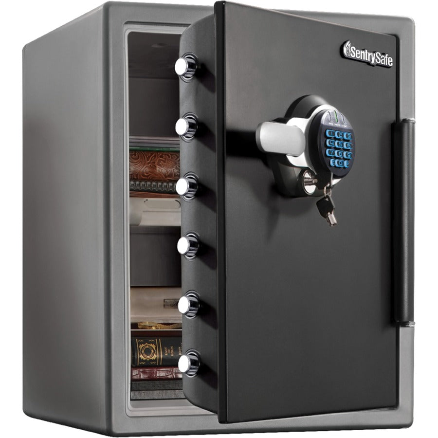 Sentry Safe Digital Fire/Water Safe - 2 ft� - Digital, Programmable, Dual Key Lock - 4 Live-locking Bolt(s) - Fire Proof, Water Resistant, Pry Resistant - for Tablet, Cell Phone, External Hard Drive, Memory Card, USB Drive, CD, DVD, Home, Office - Inte...
