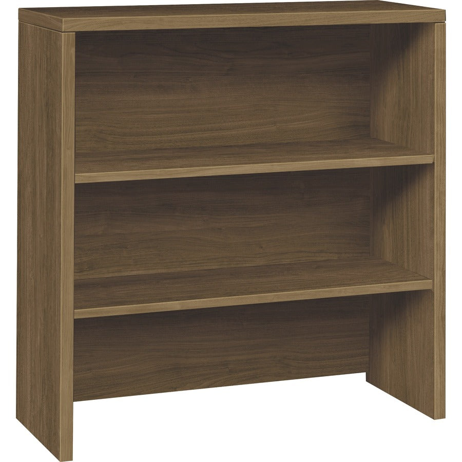 HON H105292 Bookcase Hutch - 37.1" Height x 36" Width x 14.6" Depth - 2 Shelve(s) - Finish: Pinnacle, Laminate - Adjustable Shelf, Cord Management, Leveling Glide - For Workstation - 1 Each