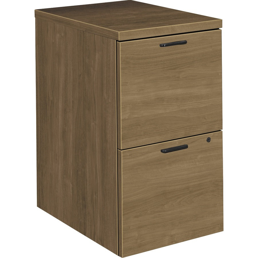HON 10500 Series Mobile Pedestal - 28" Height x 15.7" Width x 22.8" Depth - Total Drawer(s): 2 - Finish: Pinnacle - Mobility, Drawer Glide, Casters, Finger Pull Drawer, Ball Bearing Glide - For Document, File Folder, Paper - 1 Each