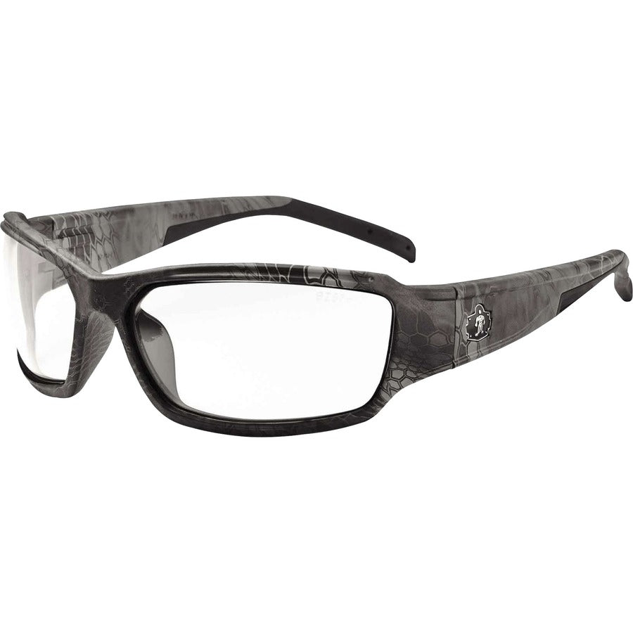 Ergodyne THOR Anti-Fog Clear Lens Kryptek Typhon Safety Glasses - Eye Protection - Kryptek Typhon - Clear Lens - Durable, Bendable Frame, Flexible Frame, Break Resistant, Non-Slip Temple, Rubber Tipped Temples, Slip Resistant, Anti-scratch, UV Resistan...