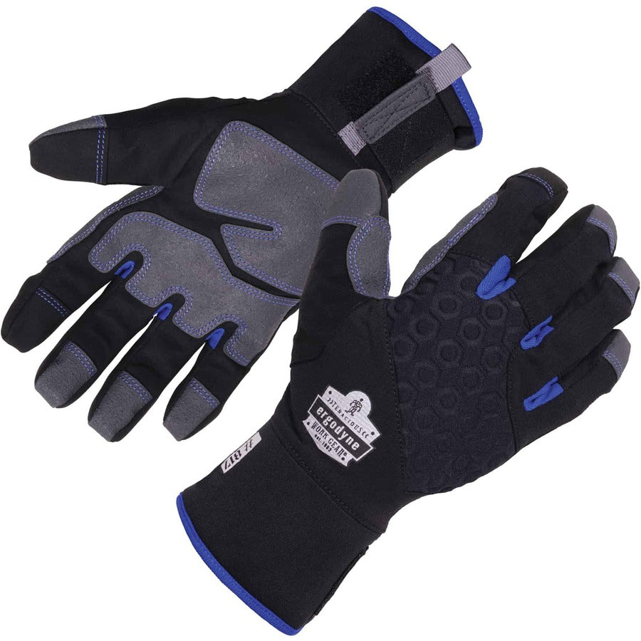 Ergodyne ProFlex 817 Reinforced Thermal Winter Work Gloves - 3" Thickness x 13" Glove Length - Thermal Protection - Small Size - Black - Touchscreen Capable - Reinforced, Machine Washable, Weather Resistant, Water Proof, Breathable, Durable, Reinforced...