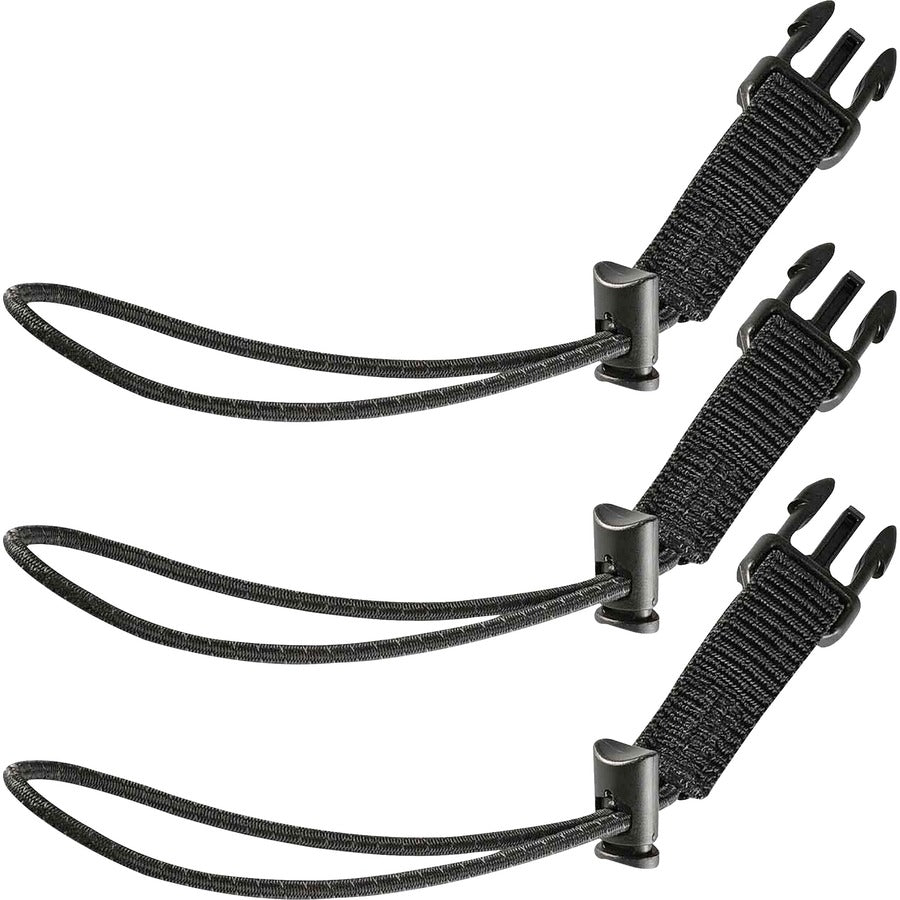 Ergodyne 3026 Standard Accessory Pack Retractables - Loops - 2 lb Load Capacity - Standard - Loop Attachment - 1.5" Height x 7" Width x 5.3" Length - Black - Nylon Webbing - 3 / Pack