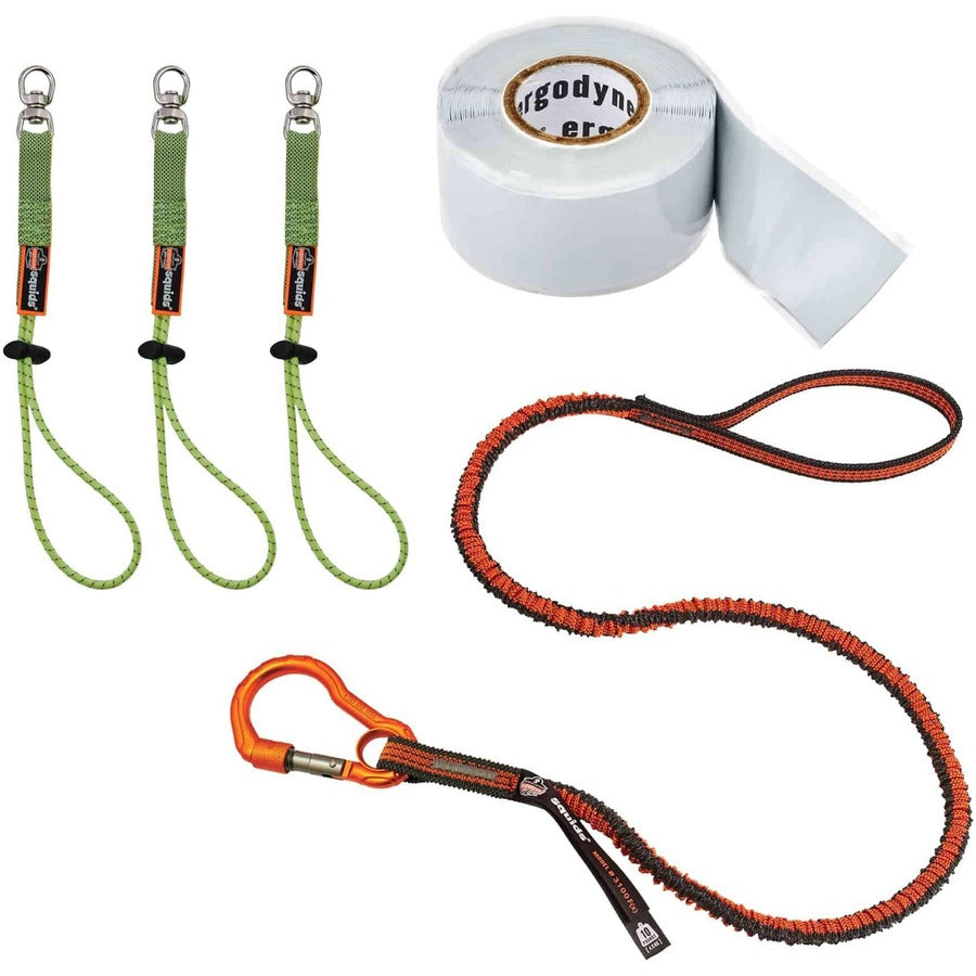 Ergodyne 3182 Tool Tethering Kit - 10lbs / 4.5kg - Anodized Aluminum Alloy, Elastic - Multi - 1 Each