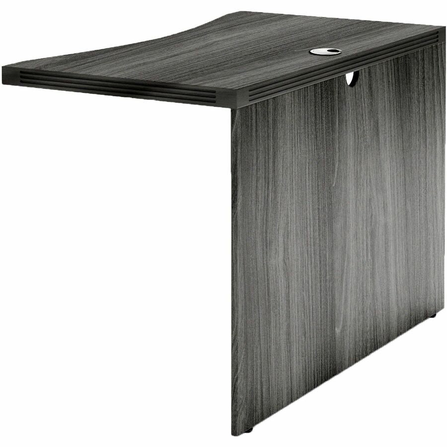 Safco Aberdeen Series 42" Curved Bridge - 29.5" Height x 42" Width x 24" Depth - Material: Medium Density Fiberboard (MDF), Laminate - Finish: Gray Steel - 1 Each