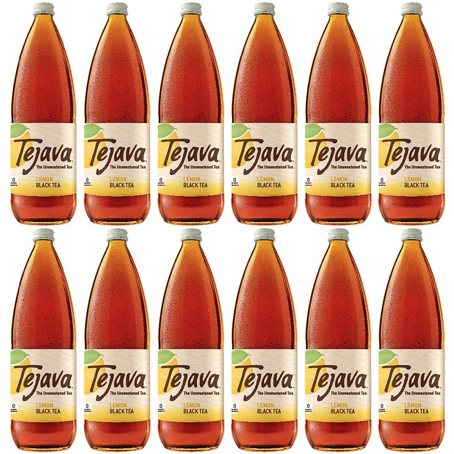 Tejava Lemon Black Tea Bottle - GMO Free - 12 / Carton