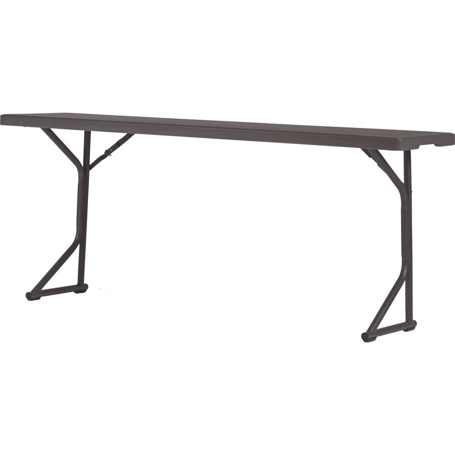 Cosco Zown Classic 72" Blow Mold Training Table - Curved Base - 500 lb Capacity - 18" Table Top Length x 72" Table Top Width - Indoor, Outdoor, Conferencing, Commercial, Training - Gray - High-density Polyethylene (HDPE), Resin - 1 Each