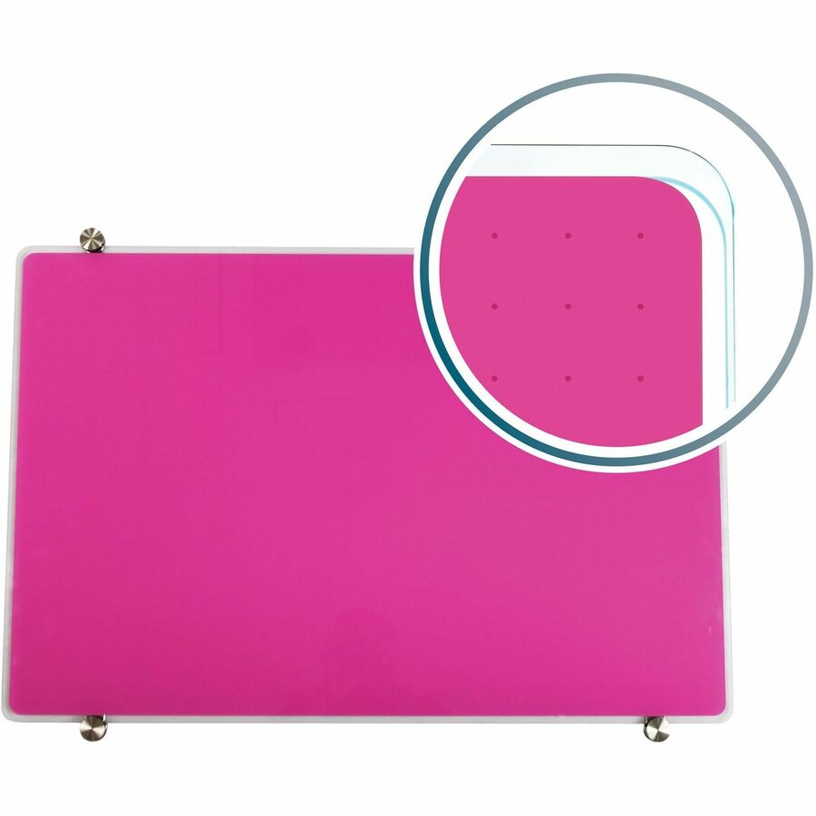 Floortex Viztex®, Glacier Violet Multi-Purpose Grid Glass Dry-Erase Board 30" x 40" - 30" (2.5 ft) Width x 40" (3.3 ft) Height - Violet Tempered Glass Surface - Rectangle - Magnetic - Magnetic, Smooth Writing, Ghost Resistant, Stain Resistant, Easy...