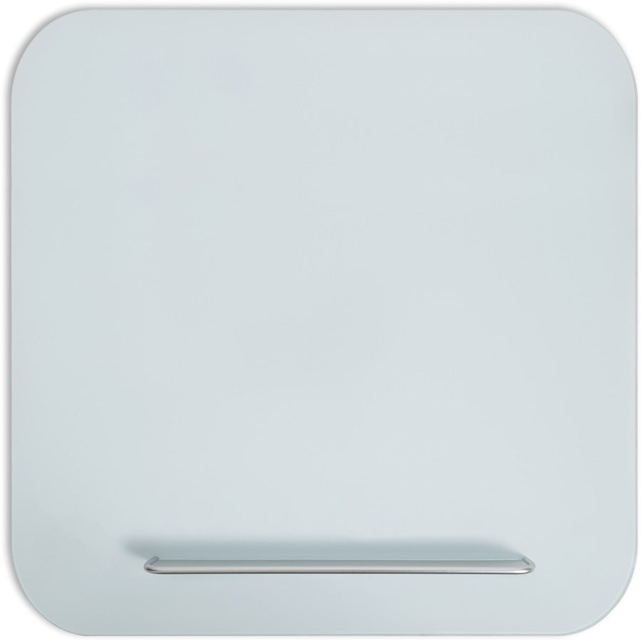 U Brands Magnetic Glass Frameless Dry-Erase Board - 36" (3 ft) Width x 36" (3 ft) Height - White Tempered Glass Surface - Square - Horizontal/Vertical - Magnetic - 1 Each