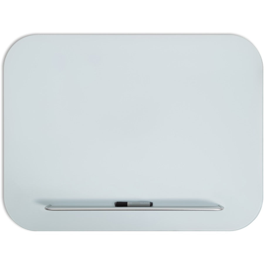 U Brands Magnetic Glass Frameless Dry-Erase Board - 48" (4 ft) Width x 36" (3 ft) Height - White Tempered Glass Surface - Rectangle - Horizontal/Vertical - Magnetic - 1 Each