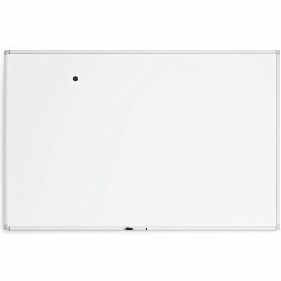 U Brands Magnetic Porcelain Steel Board - 72" (6 ft) Width x 47" (3.9 ft) Height - White Porcelain Steel Surface - White Aluminum Frame - Rectangle - Horizontal/Vertical - 1 Each