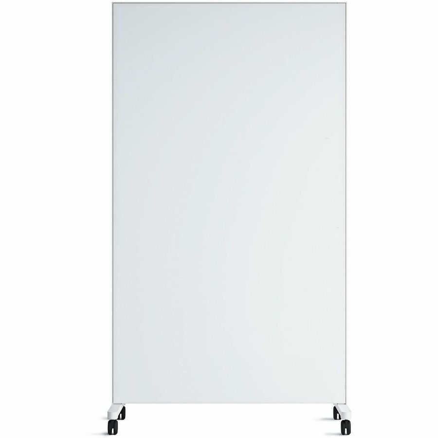 U Brands Double Sided Magnetic Glass Dry-Erase Mobile Floor Easel - 42" (3.5 ft) Width x 72" (6 ft) Height - Tempered Glass Surface - Rectangle - Vertical - Floor Standing - Magnetic - Eraser Included - 1 Each