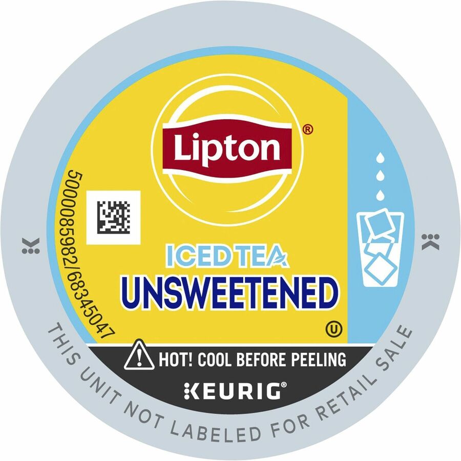 Lipton®, Unsweetned Iced Black Tea K-Cup - Black Tea - Caffeinated - 24 / Box