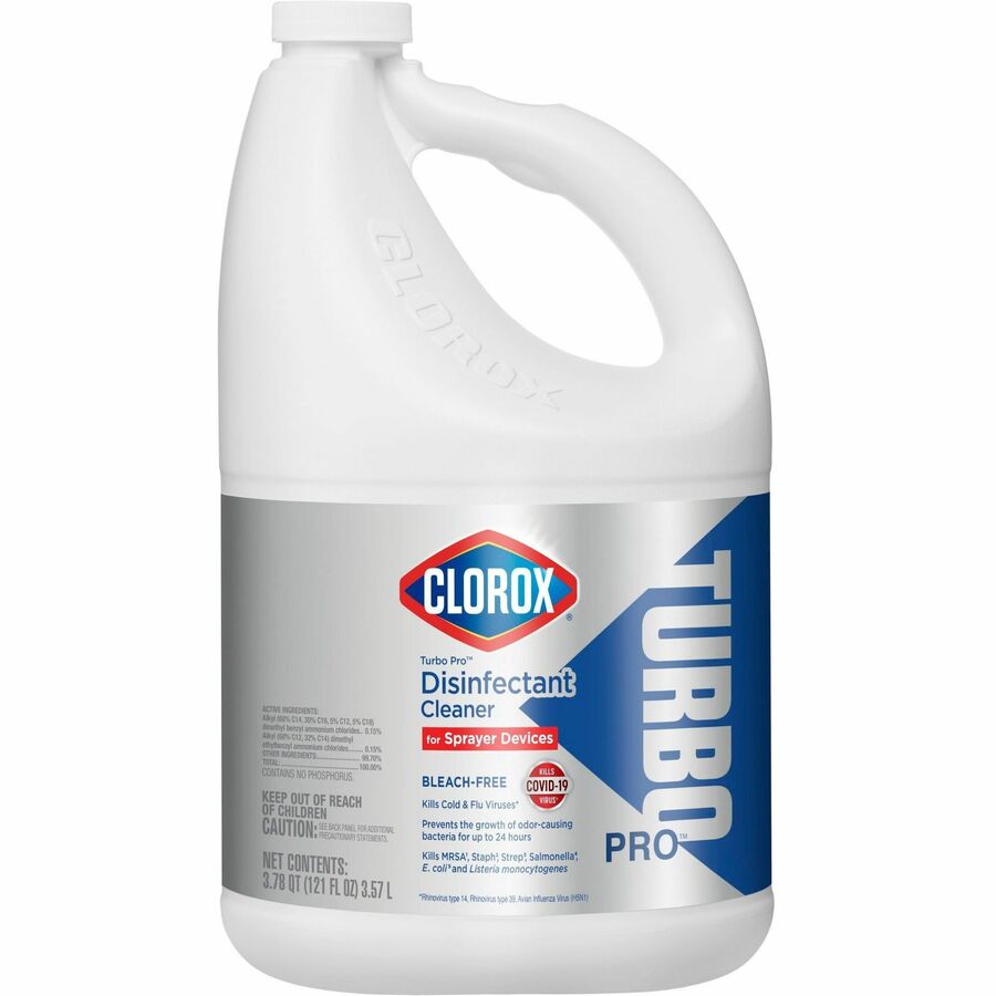 Clorox Turbo Pro Disinfectant Cleaner for Sprayer Devices - 121 fl oz (3.8 quart) - Fresh Scent - Bleach-free, Versatile, Antibacterial - White Bottle - 1 Each