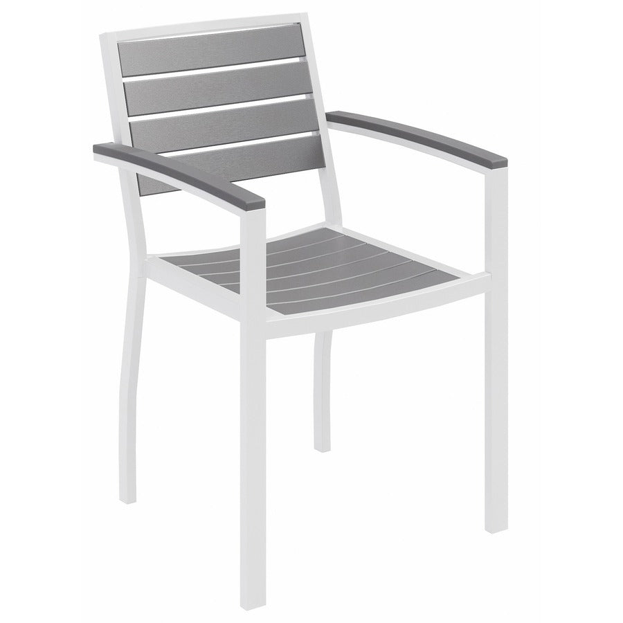 KFI Gray Indoor/Outdoor Furniture - 34" Height x 22" Width x 23" Depth, 25.5" Height Arm - 1 Each