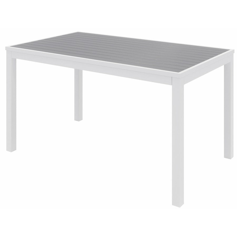 KFI Gray Indoor/Outdoor Furniture - Rectangle - 29" Height x 32" Width x 55" Depth - Gray Table Top - 1 Each