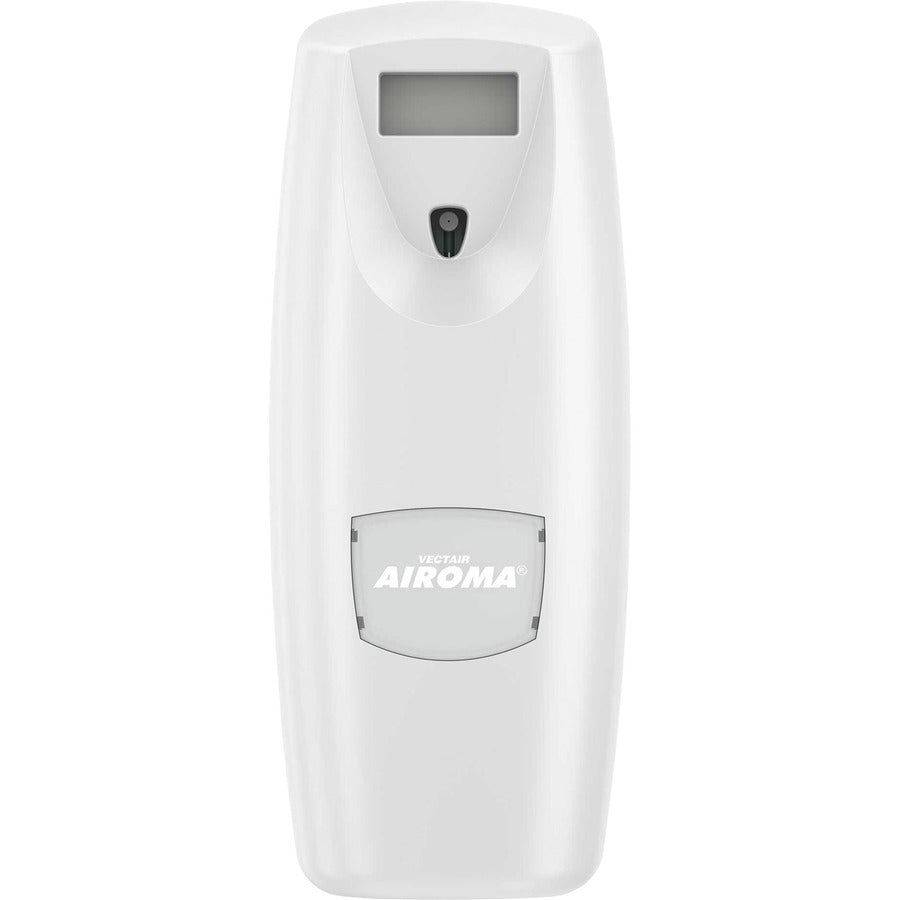 Vectair Systems Airoma Aerosol Air Freshener Dispenser - 60 Day Refill Life - 6000 ft� Coverage - 1 Each - White