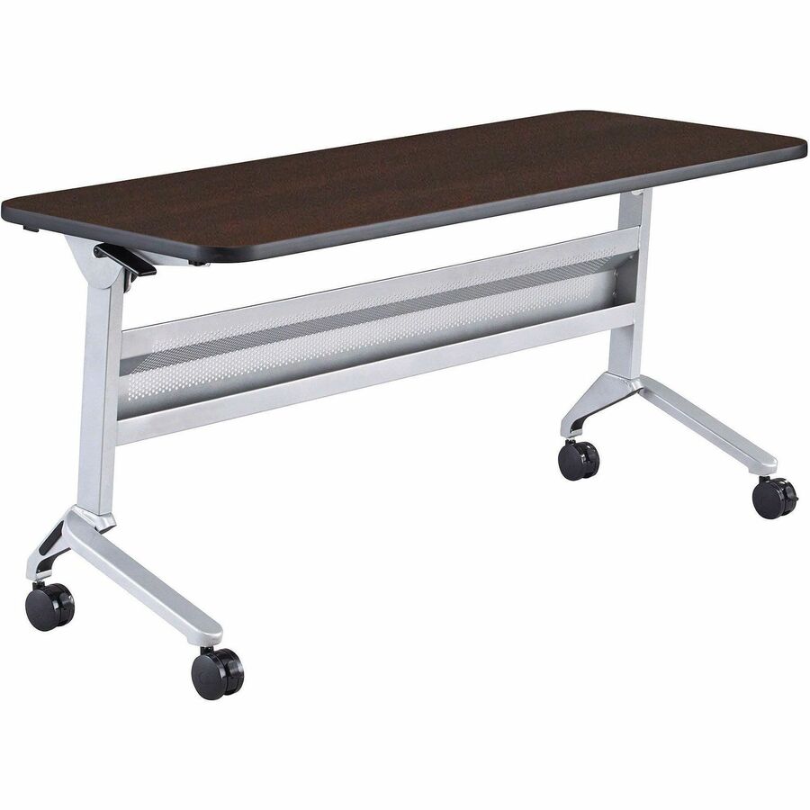 Safco Flip-N-Go Rectangular Training Table - Mocha Rectangle Top - Black Base - 150 lb Capacity - 60" Table Top Width x 24" Table Top Depth x 1.20" Table Top Thickness - 29" Height - Assembly Required - Low Pressure Laminate (LPL) Top Material - 1 Each