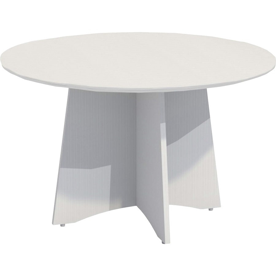 Safco Medina Textured Sea Salt Laminate Unit - Round - 29.5" Height x 48" Width x 48" Depth48" Diameter - Beveled Edge - Material: Medium Density Fiberboard (MDF), Laminate - Finish: Textured Sea Salt - 1 Each