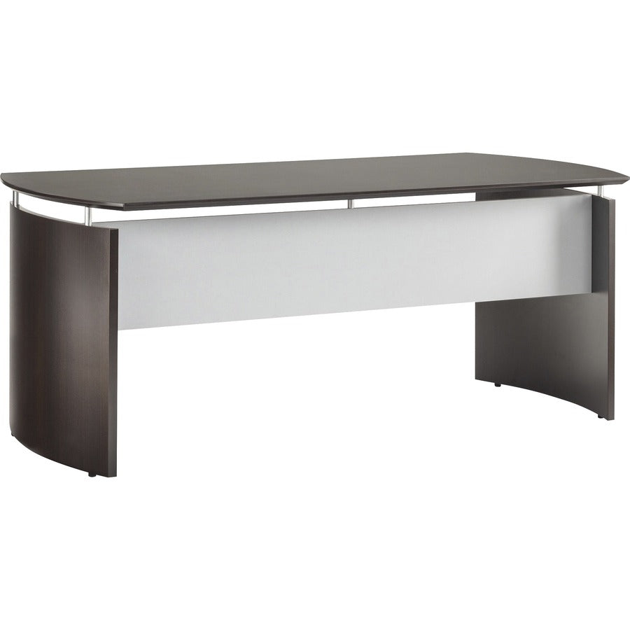 Safco Medina Mocha Laminate Office Unit - 29.5" Height x 72" Width x 36" Depth, 0" Thickness Table Top - Beveled Edge - Material: Medium Density Fiberboard (MDF), Laminate - Finish: Mocha - Durable, Leg Leveler, Modesty Panel - For Office, Home Office...