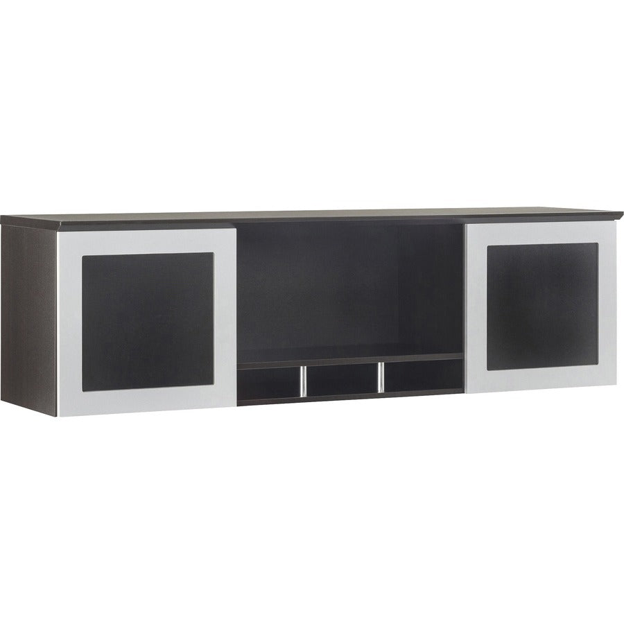 Safco Medina Mocha Laminate Office Unit - 18.3" Height x 72" Width x 15" Depth - 2 Door(s) - 4 Shelve(s) - Beveled Edge - Material: Medium Density Fiberboard (MDF), Laminate - Finish: Mocha - Durable, Handle - For Office, Home Office - 1 Each