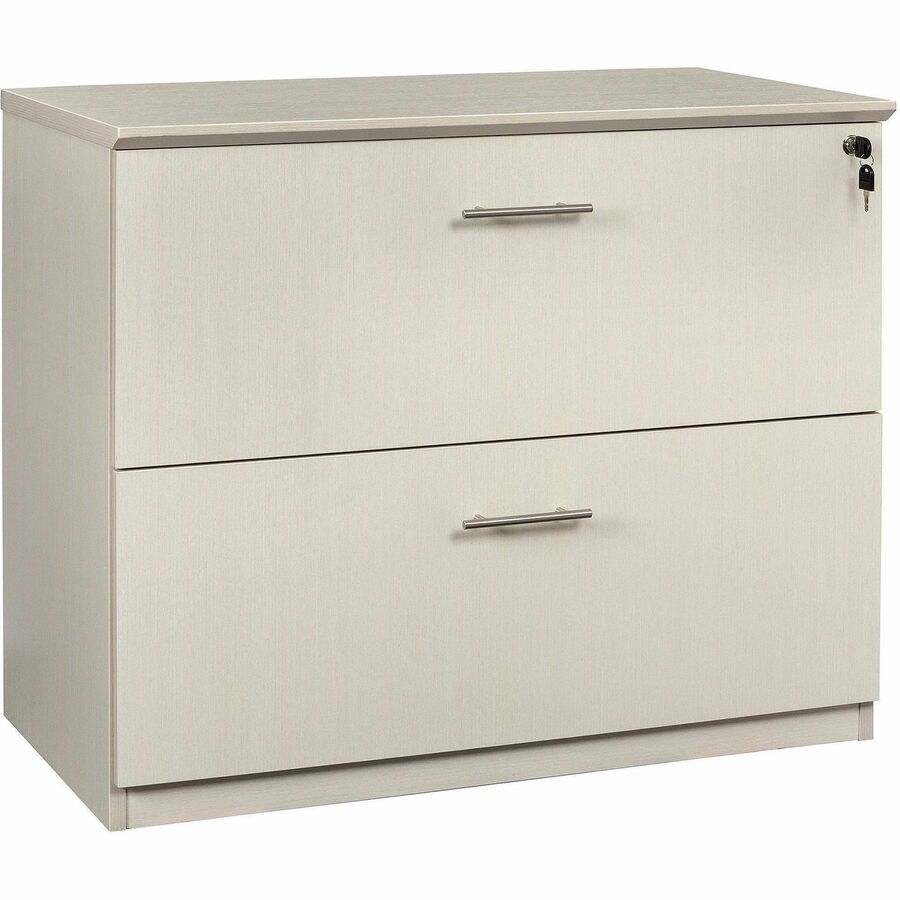 Safco Medina Textured Sea Salt Laminate Unit - 1" Thickness Work Surface, 29.5" Height x 36" Width x 20" Depth Lateral File, 0" Thickness Table Top, 9.1" Height11.9" Depth Drawer - Beveled Edge - Material: Medium Density Fiberboard (MDF) - Finish: Text...