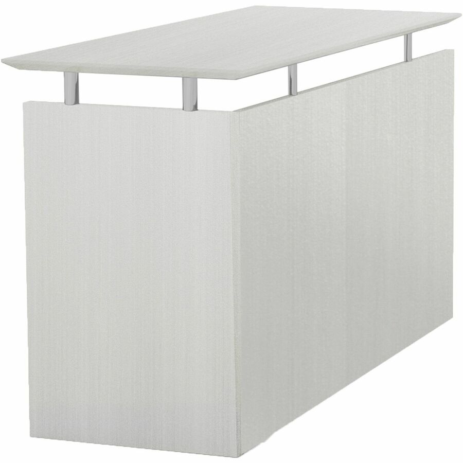 Safco Medina Textured Sea Salt Laminate Unit - 1" Thickness Work Surface, 29.5" Height x 48.5" Width x 20" Depth Return, 0" Thickness Table Top - Beveled Edge - Material: Medium Density Fiberboard (MDF) - Finish: Textured Sea Salt - Durable - For Offic...