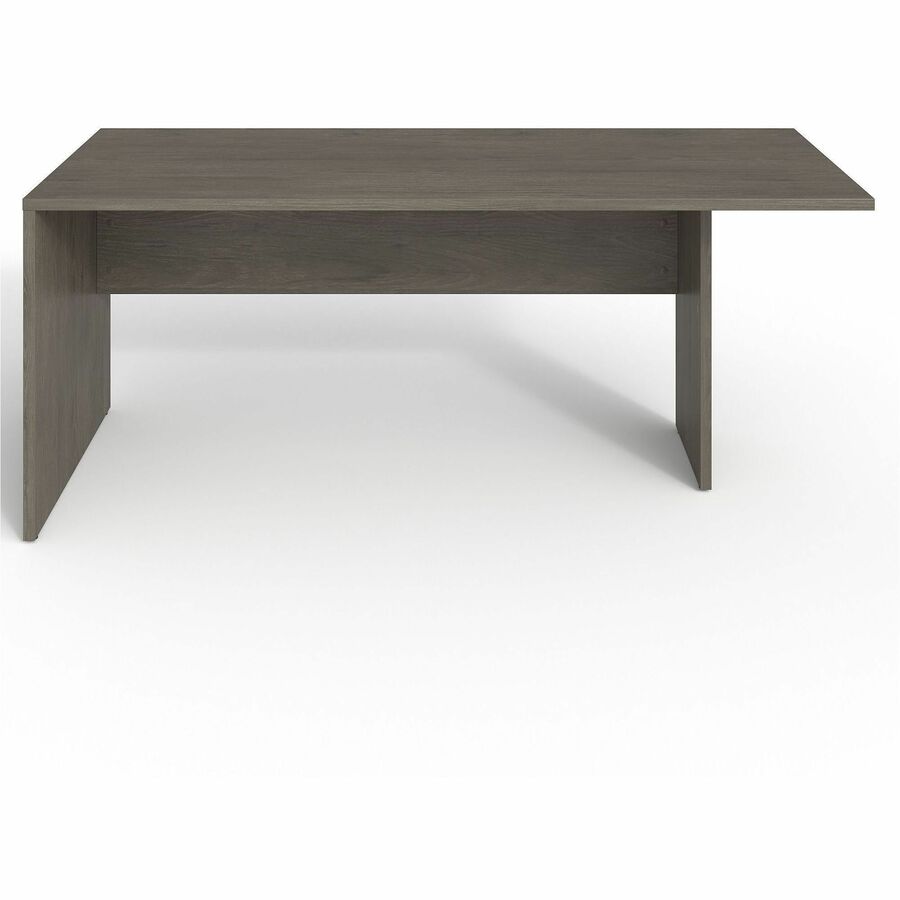Lorell Prominence 2.0 Peninsula Desk - 29" Height x 72" Width x 30" Depth, 1" Thickness Top - Material: Particleboard, Thermofused Melamine (TFM) - Finish: Gray Elm - Laminated, Durable, Mar Resistant, Burn Resistant, Impact Resistant, Edge Banding, Mo...
