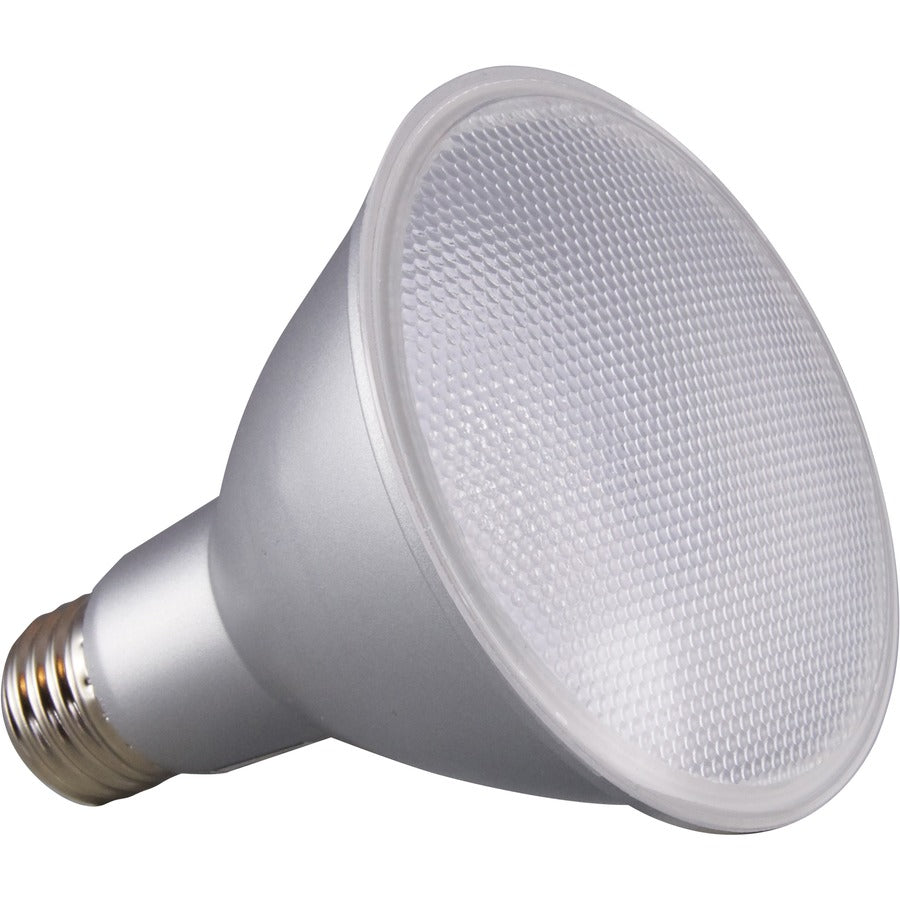 Satco 12W PAR 30/LN/FL 3000K LED Bulb - 12.50 W - 75 W Incandescent Equivalent Wattage - 120 V AC - 1000 lm - Parabolic Reflector - PAR30LN Size - Clear - Warm White Light Color - E26 Base - 25000 Hour - 3000°, K Color Temperature - 90 CRI - 40°, ..