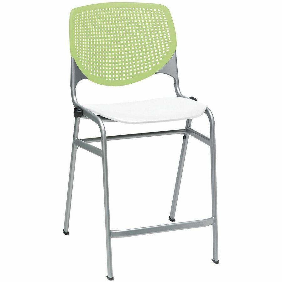 KFI Seating Bar Stool - Lime Green, White - 1 Each
