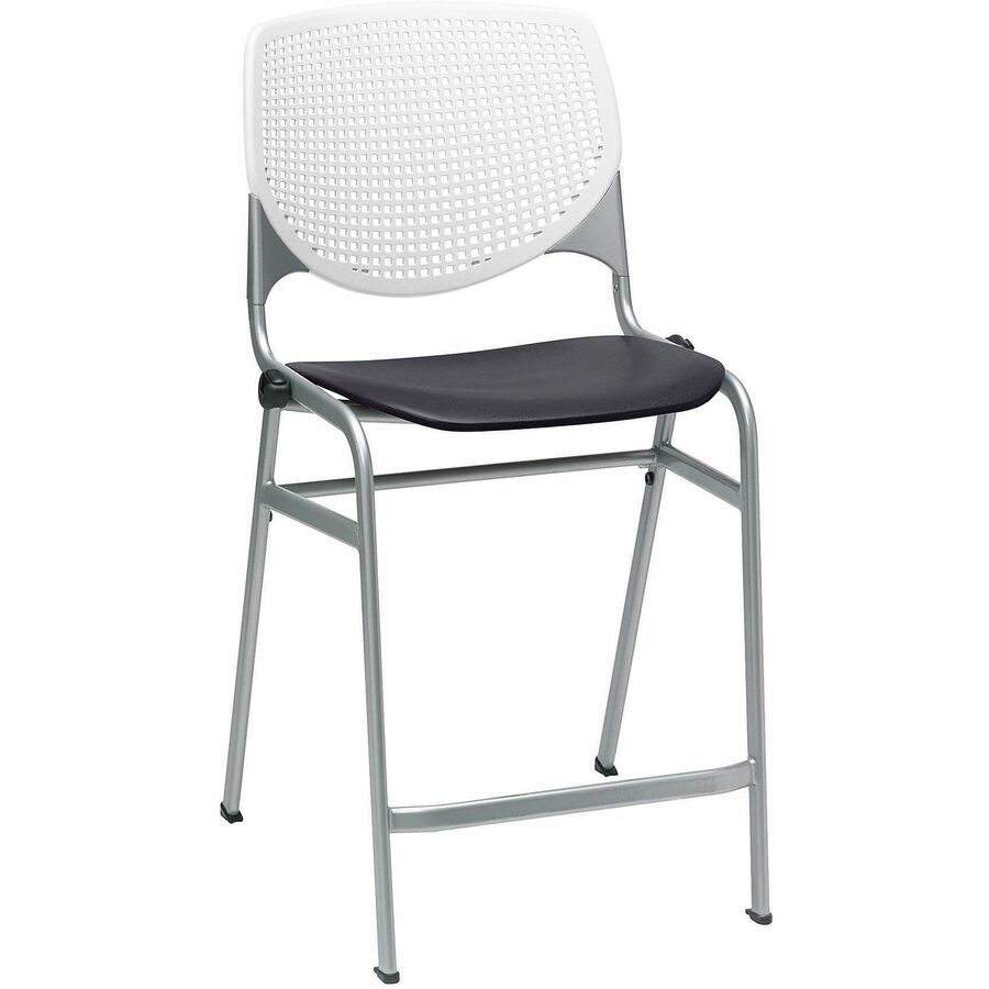 KFI Seating Bar Stool - White, Black - 1 Each