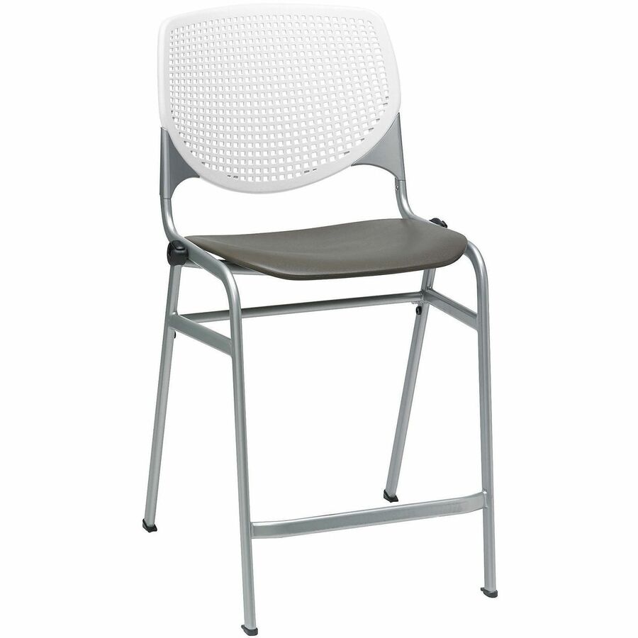 KFI Seating Bar Stool - White, Brownstone - 1 Each