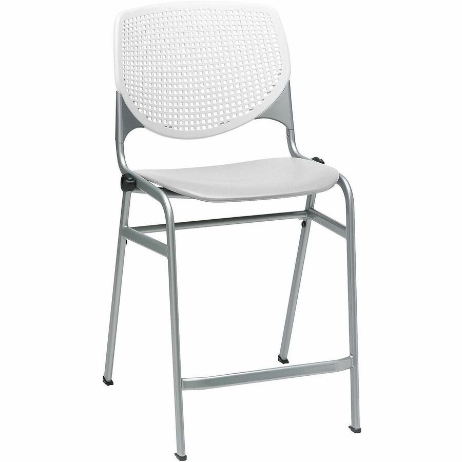 KFI Seating Bar Stool - White, Light Gray - 1 Each