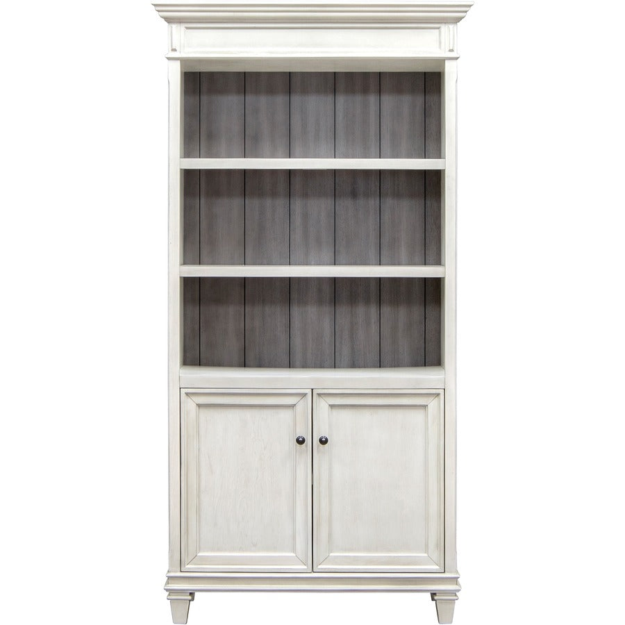 Martin Hartford Bookcase with Lower Doors - 78" Height x 40" Width x 14" Depth - 2 Door(s) - 5 Shelve(s) - 3 Adjustable Shelf(ves) - Material: Natural Wood - Finish: Vintage Linen - 1 Each