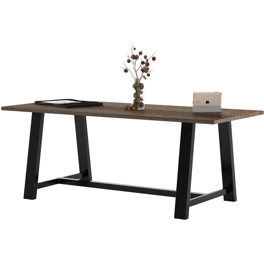 KFI Conference Table - Sawhorse Top - Cross Beam Base - 36" Table Top Width x 84" Table Top Depth - Assembly Required - Teak - High Pressure Laminate (HPL) - 1 Each