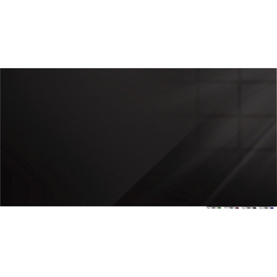 Ghent Magnetic Aria - Horizontal - 60" (5 ft) Width x 48" (4 ft) Height - Black Tempered Glass Surface - Rectangle - Horizontal - Magnetic - Eraser Included - 1 Each