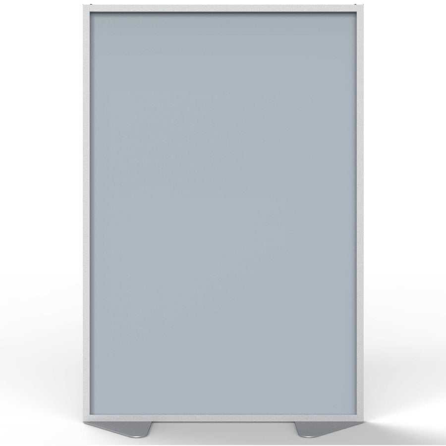 Ghent Partition - 48" Width x 72" Height - Aluminum Frame - Porcelain, Vinyl - Silver - 1 Each