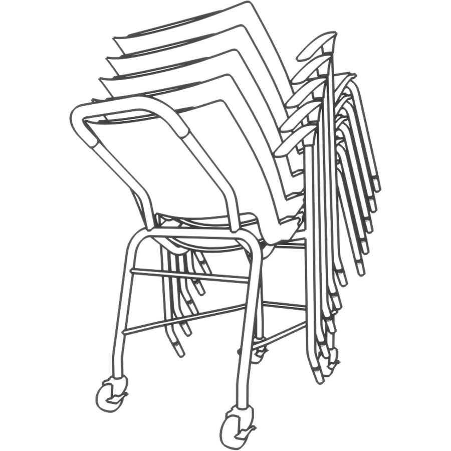 9 to 5 Seating Stack Chair Steel Dolly - Steel - 18.50" Width x 36.50" Depth x 30.50" Height - Black - 1 Each