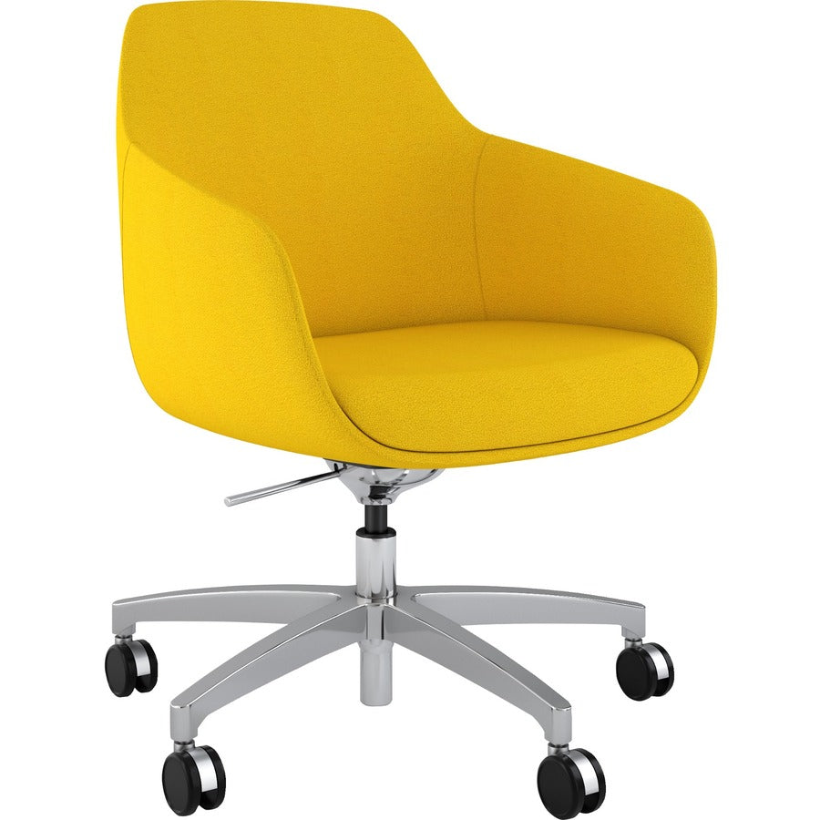 9 to 5 Seating Lilly 5-star Base Fabric Lounge Chair - Cloud Seat Color - Fabric, Foam Seat Material - Cloud Back Color - Fabric, Foam Back Material - 5-star Base - 1 Each
