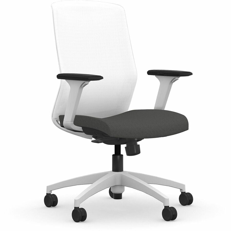 9 to 5 Seating Neo Task Chair - Dove Seat Color - Foam, Fabric Seat Material - White Back Color - 5-star Base - 1 Each