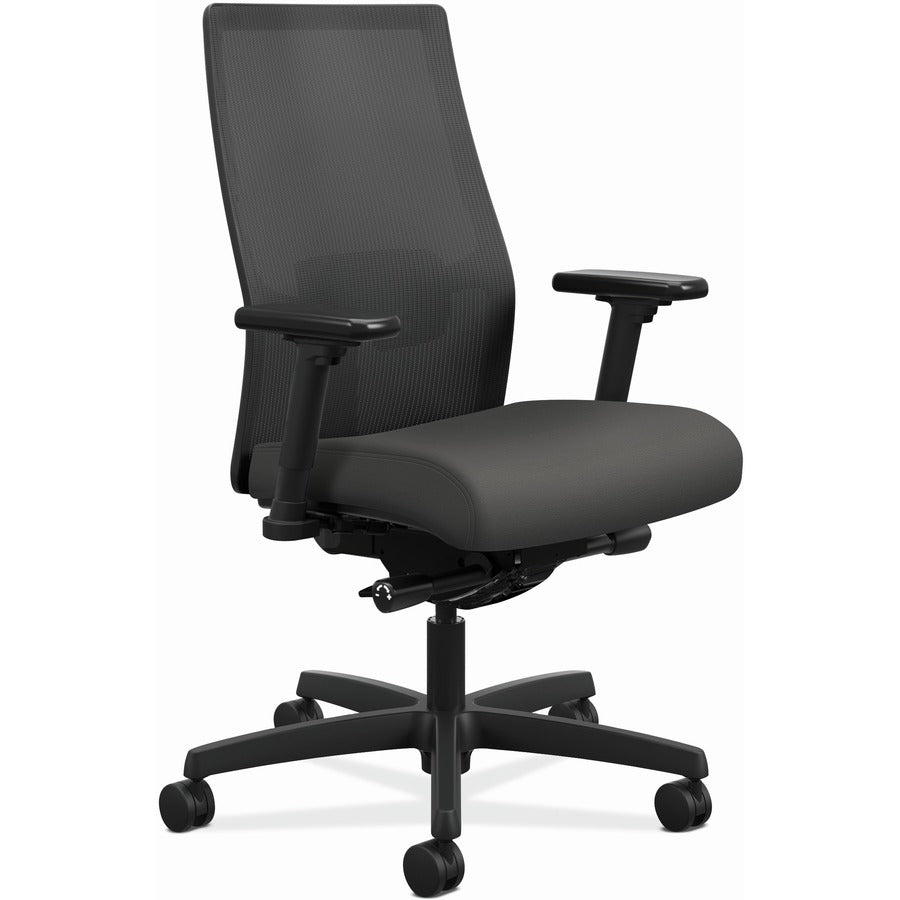 HON Ignition 2.0 Chair - Iron Ore Seat Color - Fabric Seat Material - Black Back Color - Mesh Back Material - Black Frame Color - Mid Back - Iron Ore - 1 Each