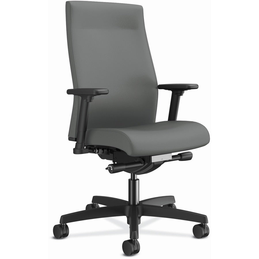 HON Ignition 2.0 Chair - Frost Seat Color - Frost Back Color - Fabric Back Material - Black Frame Color - Mid Back - Frost - 1 Each