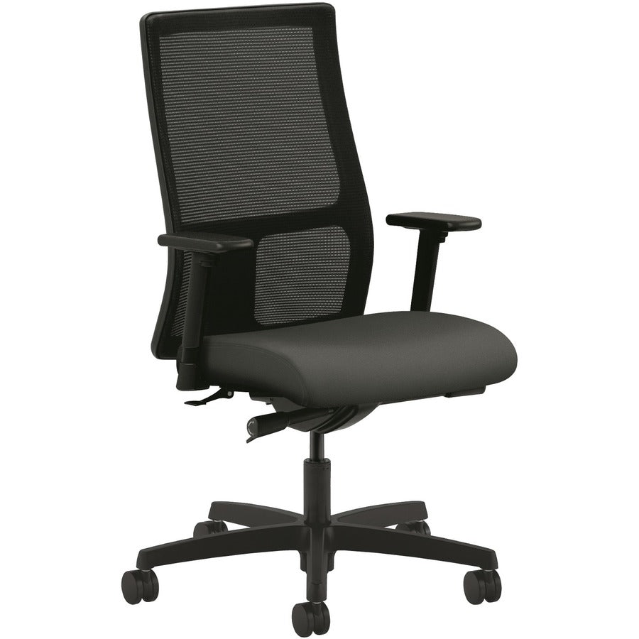 HON Ignition Chair - Iron Ore Seat Color - Fabric Seat Material - Black Back Color - Mesh Back Material - Black Frame Color - Mid Back - 5-star Base - Black - 1 Each
