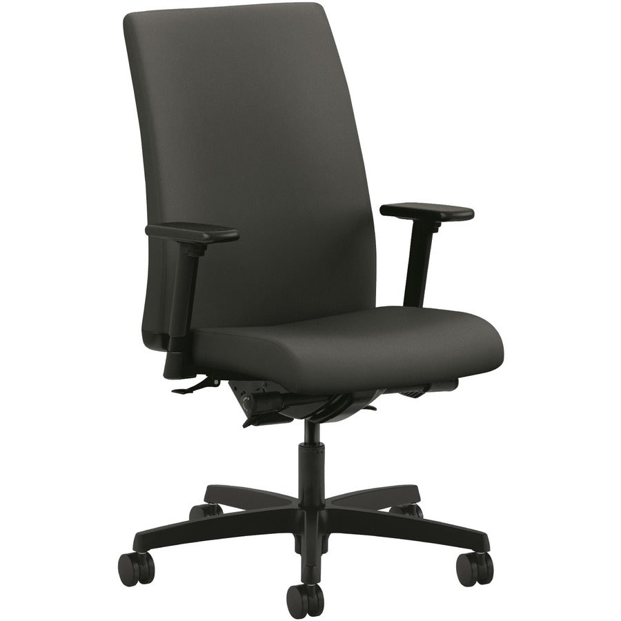 HON Ignition Chair - Iron Ore Seat Color - Iron Ore Back Color - Fabric Back Material - Black Frame Color - Mid Back - 5-star Base - Black - 1 Each